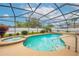 A beautiful screened-in pool with a spa and lush landscaping creating a serene outdoor oasis at 3303 Ann Arbor Ct, St Cloud, FL 34772