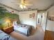 Shared bedroom featuring ceiling fan and closet at 4602 Cumbrian Lakes Dr, Kissimmee, FL 34746