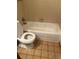 This bathroom has a bathtub and tiled floors at 4625 Weston Rd, Bartow, FL 33830