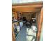Interior view of storage shed with shelving and ample space for tools and supplies at 539 Libby Rd, Babson Park, FL 33827