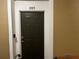 A solid, dark-green front door, unit 205, with secure lock and white trim at 8103 Coconut Palm Way # 205, Kissimmee, FL 34747