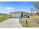 Attractive single-story house with a spacious driveway, lush lawn, and beautiful curb appeal at 139 Columbia Dr, Poinciana, FL 34759