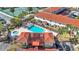 Birds-eye view of community pool, clubhouse, tennis courts, manicured landscaping and resident parking at 1631 Little Falls Cir # 92, Orlando, FL 32807