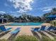 Beautiful community pool with lots of seating for residents to relax in the Florida sunshine at 2313 Duncan Trl, Clermont, FL 34714