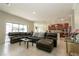 Bright and airy living room with access to the backyard and an open view of the kitchen at 2804 Alpine Meadow Ln, Kissimmee, FL 34744