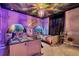 Whimsical Star Wars themed bedroom features custom ceiling, beds, and decorative TIE fighter desk at 3624 Lily Ln, Davenport, FL 33897