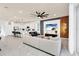 Spacious living room with stylish furniture, modern lighting, and an open floor plan at 3624 Lily Ln, Davenport, FL 33897