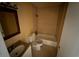 A functional bathroom features a standard toilet, vanity sink, and shower-tub combo at 404 Banyon Tree Cir # 202, Maitland, FL 32751