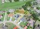 Aerial view showing the property outlined with surrounding neighborhood homes at 509 Lakeview Dr, Poinciana, FL 34759