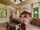 Spacious main bedroom with wooden floors, decorative ceilings and a king-sized bed at 1233 Cambria Bnd, Kissimmee, FL 34759
