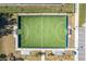Aerial view of the community sports field featuring artificial turf and goals at 2569 Reading Trl, Kissimmee, FL 34746
