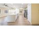 Modern kitchen with large island, stainless steel appliances, and plenty of natural light at 2931 Chilton St, Deltona, FL 32738