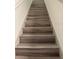 Staircase features contemporary wood-look steps and white risers, leading to upper floors at 3555 Rodrick Cir, Orlando, FL 32824