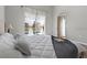 Bright bedroom with a large window offering backyard views, a queen bed, and light gray walls at 407 Reserve Dr, Davenport, FL 33896