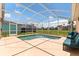 Inviting backyard with a screened pool area, offering a private and relaxing space for outdoor enjoyment at 407 Reserve Dr, Davenport, FL 33896