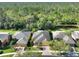 Aerial view of homes in a quiet neighborhood, showcasing well-maintained properties and tree-lined streets at 722 Portofino Dr, Kissimmee, FL 34759