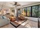 Serene sunroom with ample windows, tile flooring, and cozy furnishings at 722 Portofino Dr, Kissimmee, FL 34759