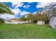 Spacious backyard with a lush lawn and mature trees, providing ample space for outdoor activities at 790 Park Ln, Kissimmee, FL 34741