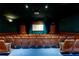 An interior of a community movie theater with large screen, projector, and individual seating at 8204 Fan Palm Way, Kissimmee, FL 34747