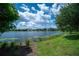 Picturesque lake view with modern buildings in the background and lush green shoreline at 13041 Gabor Ave, Orlando, FL 32827