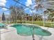 Screened pool with clear water and a lounge area outside the enclosure at 1718 Golfview Dr, Kissimmee, FL 34746