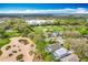 Lovely aerial view of homes backing to a lush golf course and a community sand trap, in a desirable neighborhood at 2105 Mallory Cir, Haines City, FL 33844
