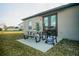 Backyard featuring modern outdoor furniture and grill on concrete patio at 2166 Derwent Dr, Davenport, FL 33896