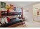 Bedroom with a bunk bed and bathroom entrance at 385 Southfield St, Kissimmee, FL 34747