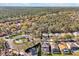 Beautiful aerial shot of the community's entrance, water feature, and nearby homes at 8401 Secret Key Cv, Kissimmee, FL 34747