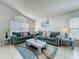Living room featuring tile floors, neutral walls, and comfortable sofas with throw pillows at 1361 Rebecca Dr, Haines City, FL 33844