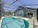 Beautiful screened-in pool area with patio seating, perfect for outdoor entertaining at 1361 Rebecca Dr, Haines City, FL 33844