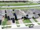 Aerial view of suburban houses with neat lawns near a busy road at 1371 Red Blossom Ln, Kissimmee, FL 34746