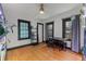This home office offers natural light, wood floors, and a comfortable workspace at 204 E Harvard St, Orlando, FL 32804