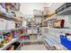 Well-stocked pantry with multiple shelves and containers, providing ample storage space at 3607 Hidden River Ln, Tavares, FL 32778