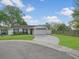 Charming one-story home with a well-manicured lawn and a circular driveway on a cul-de-sac, captured on a sunny day at 7924 Coot St, Orlando, FL 32822