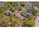 This aerial view shows the community's lush landscaping, picturesque streets, and proximity to neighborhood amenities at 808 Golfpark Dr, Celebration, FL 34747