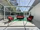 A covered patio with comfortable seating on artificial turf provides an inviting outdoor space for relaxation and entertaining at 129 Pine Lake View Dr, Davenport, FL 33837