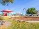 Community playground with swings, sunshades, climbing equipment and benches for the enjoyment of residents at 202 Zircon Rd, Kissimmee, FL 34758