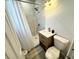 Renovated bathroom featuring a modern vanity and walk-in shower at 2326 S Peninsula Dr, Daytona Beach, FL 32118
