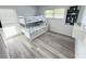 Bright bedroom with bunkbeds and beach themed décor at 2326 S Peninsula Dr, Daytona Beach, FL 32118