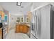 Kitchen with stainless steel appliances, and an eat-in breakfast nook with a view at 152 Moscato Dr, Davenport, FL 33897