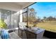 Relaxing screened porch offers seating and views of the home's spacious and well-maintained backyard at 2724 Camden Ln, Davenport, FL 33837