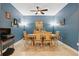 Dining room features stylish decor and ample natural light at 2885 Attwater Loop, Winter Haven, FL 33884