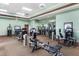 Community gym featuring modern workout equipment, mirrors and neutral decor at 2885 Attwater Loop, Winter Haven, FL 33884
