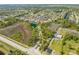 Aerial view of community featuring beautiful landscaping, mature trees, and scenic lakes at 4740 Cypress Forest Ln, St Cloud, FL 34772