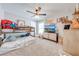 bedroom with bunkbeds, neutral walls, and a ceiling fan at 4740 Cypress Forest Ln, St Cloud, FL 34772