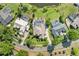 A beautiful home with pool is shown from above, with pristine landscaping and a private pond at 8550 Lost Cove Dr, Orlando, FL 32819