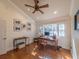 Bright office with hardwood floors, a large window, and contemporary decor at 1444 Pelican Bay Trl, Winter Park, FL 32792