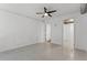 Bedroom with ceiling fan, en suite bathroom and walk-in closet at 150 E Robinson St # 219, Orlando, FL 32801