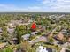 Aerial view of a home and its surrounding neighborhood, pinpointed with a location marker at 1921 Taylor Ave, Winter Park, FL 32792